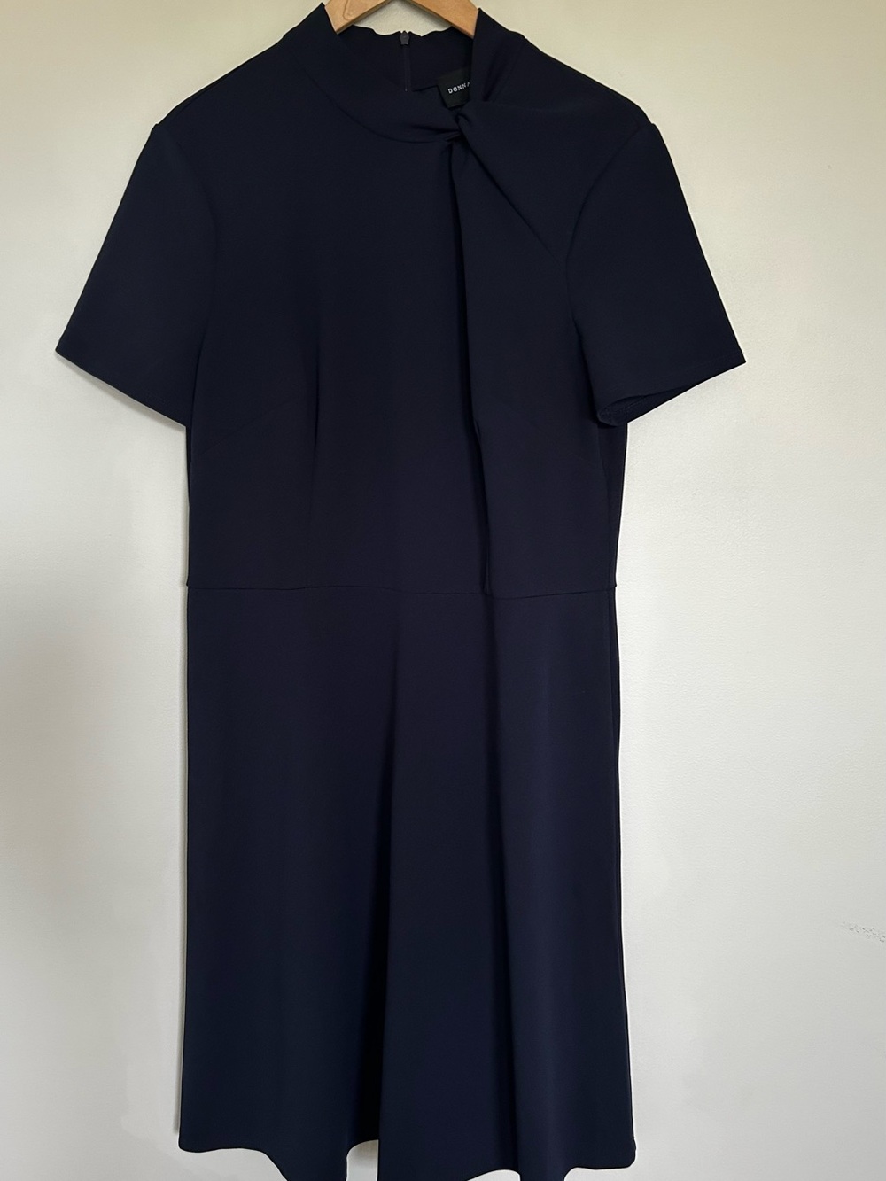 Donna Morgan Navy Blue Tie-Neck Dress Size 14